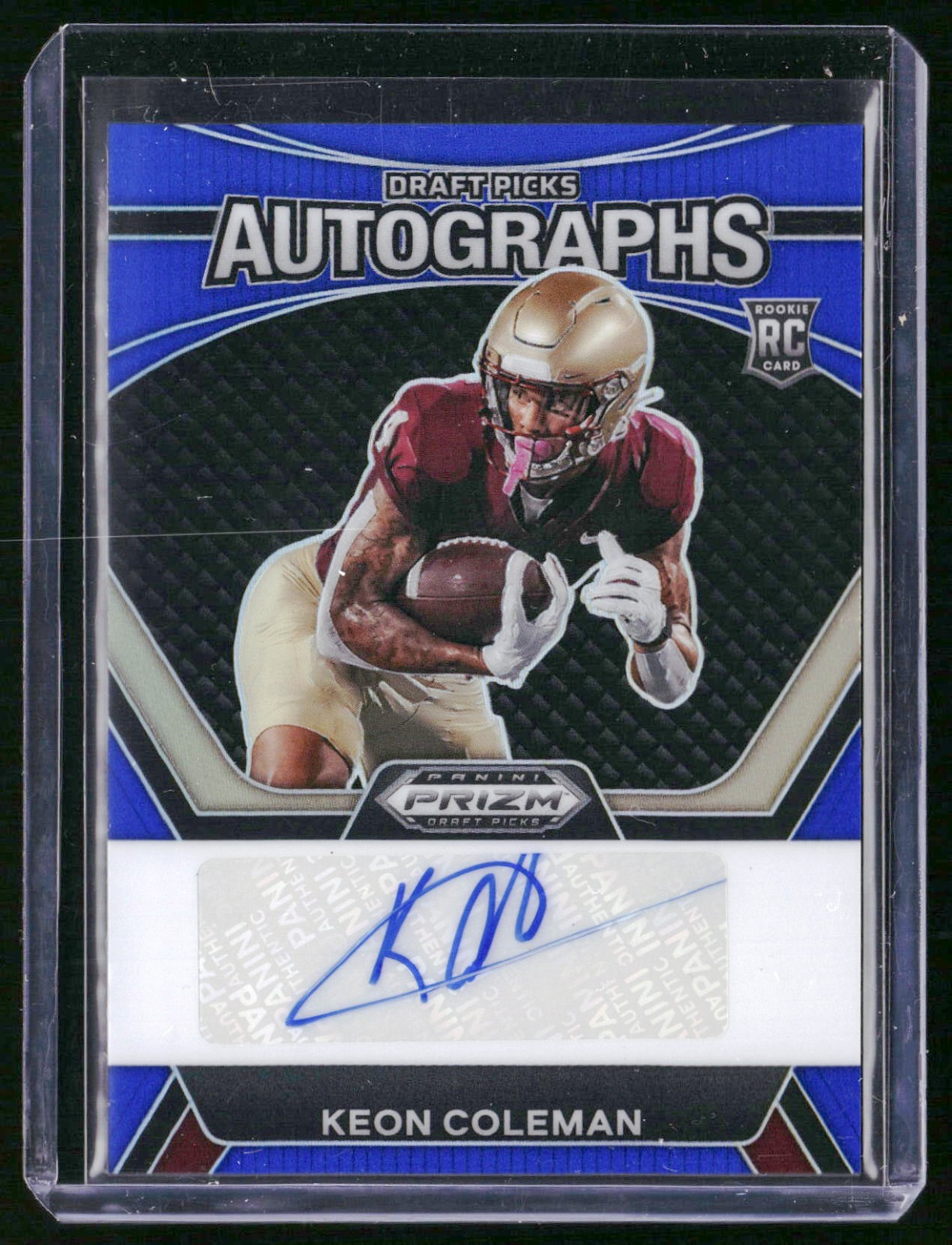 2024 Panini Prizm Draft Keon Coleman RC Autograph Auto Blue 038/149 #DPA-KCN
