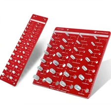 New Mechanic Thread Gauge Bolt Nut Size Checker Metric SAE Carbon Steel Tool