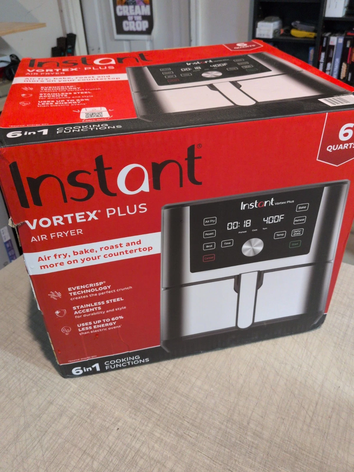 NEW! Instant Pot 6QT VORTEX plus Air Fryer, 6-In-1, Air Fry, Broil, Dehydrate
Opens in a new window 