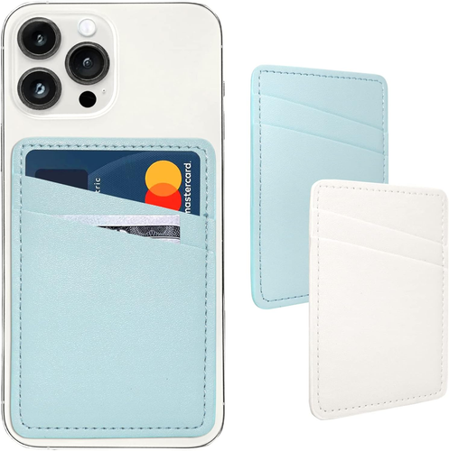 Phone Wallet Stick On, Leather Phone Card Holder, Credit Card Holder for Phon... - Picture 4 of 12