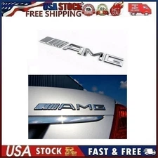 3D AMG Emblem Black Chrome Rear Trunk Letter Badge for Mercedes 2017+/