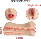 3 in 1 TPE Male Masturbator Realistic Penis Fake Cock Sex Toy Anal Mouth
