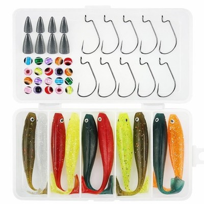 Carolina Rig Texas Rig Set mit Box für Barsch Zander Hecht Angelset 10 Montagen