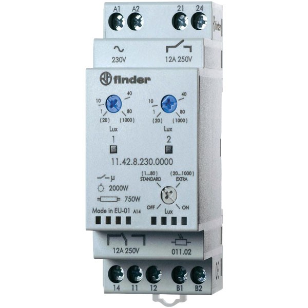 Finder Twilight Switch for 35mm DIN Rail 1 COC 1 NOC