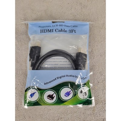 Momentum Brands HDMI Cable 3Ft High Speed HD Data Audio Video Black 655878