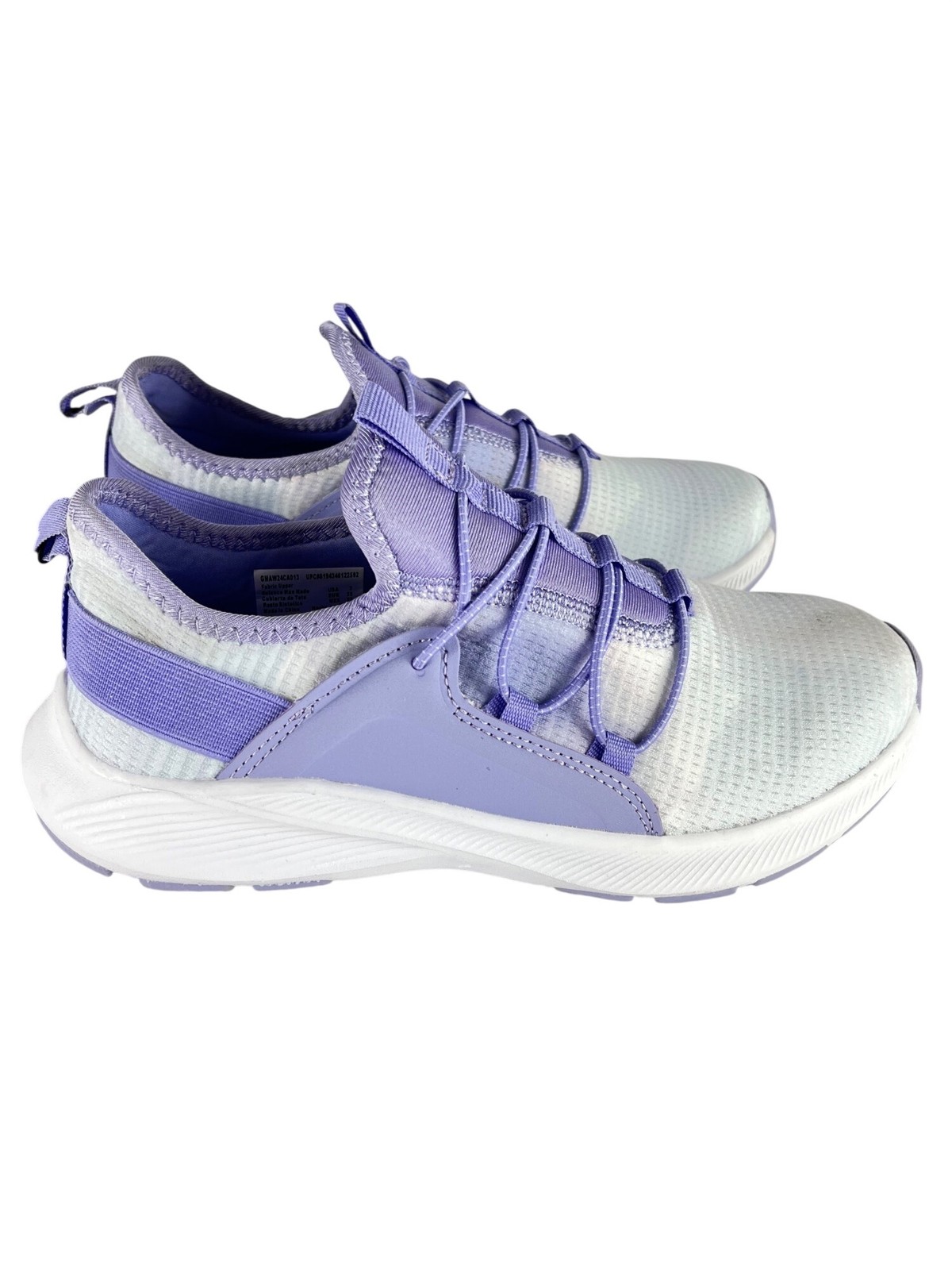 Size 3 Purple White Lightweight Athletic Shoes