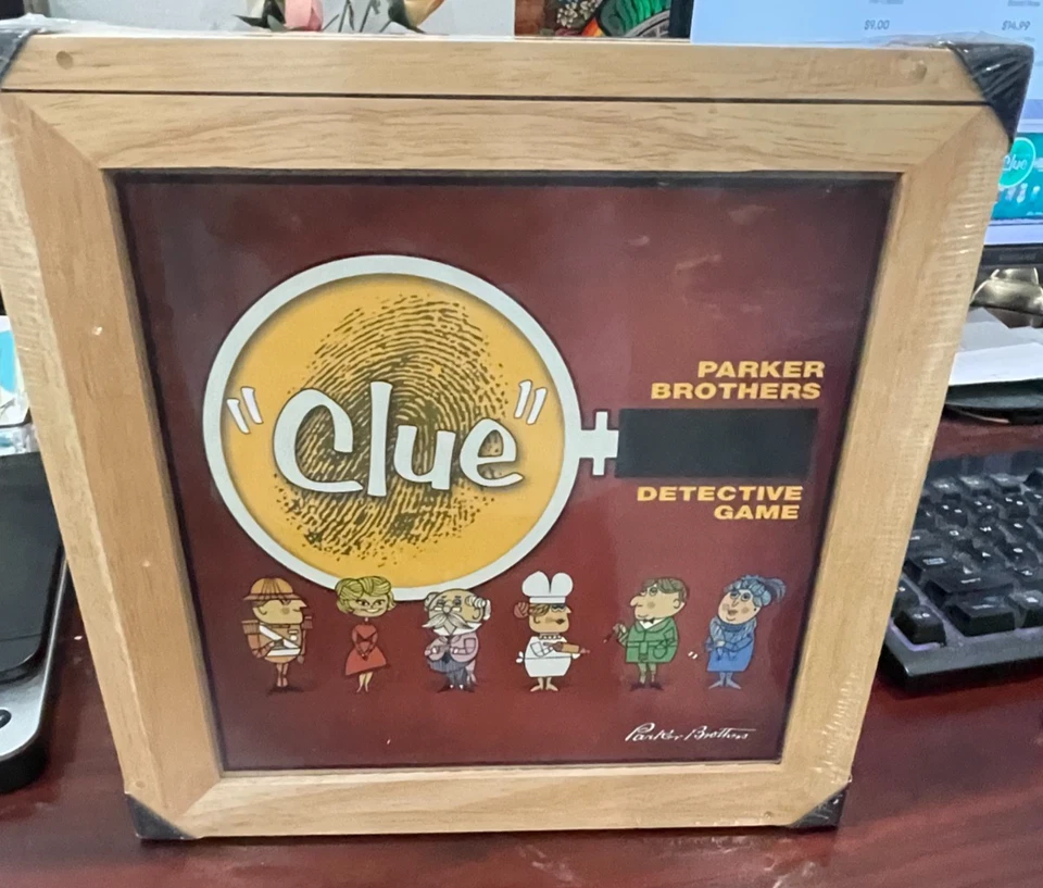 CLUE DETECTIVE BOARD GAME WOODEN BOX 2002 NOSTALGIA SERIES SEALED PARKER BROS. - Image 2 of 4