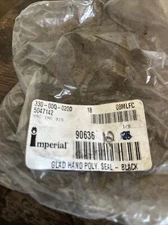 12 NOS Imperial Glad Hand Poly Seal 90636 Black