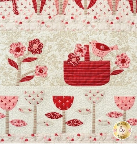 The Flower Farm Quilt Kit w/ Thread Set & Backing by Shabby Fabrics - Picture 7 of 8