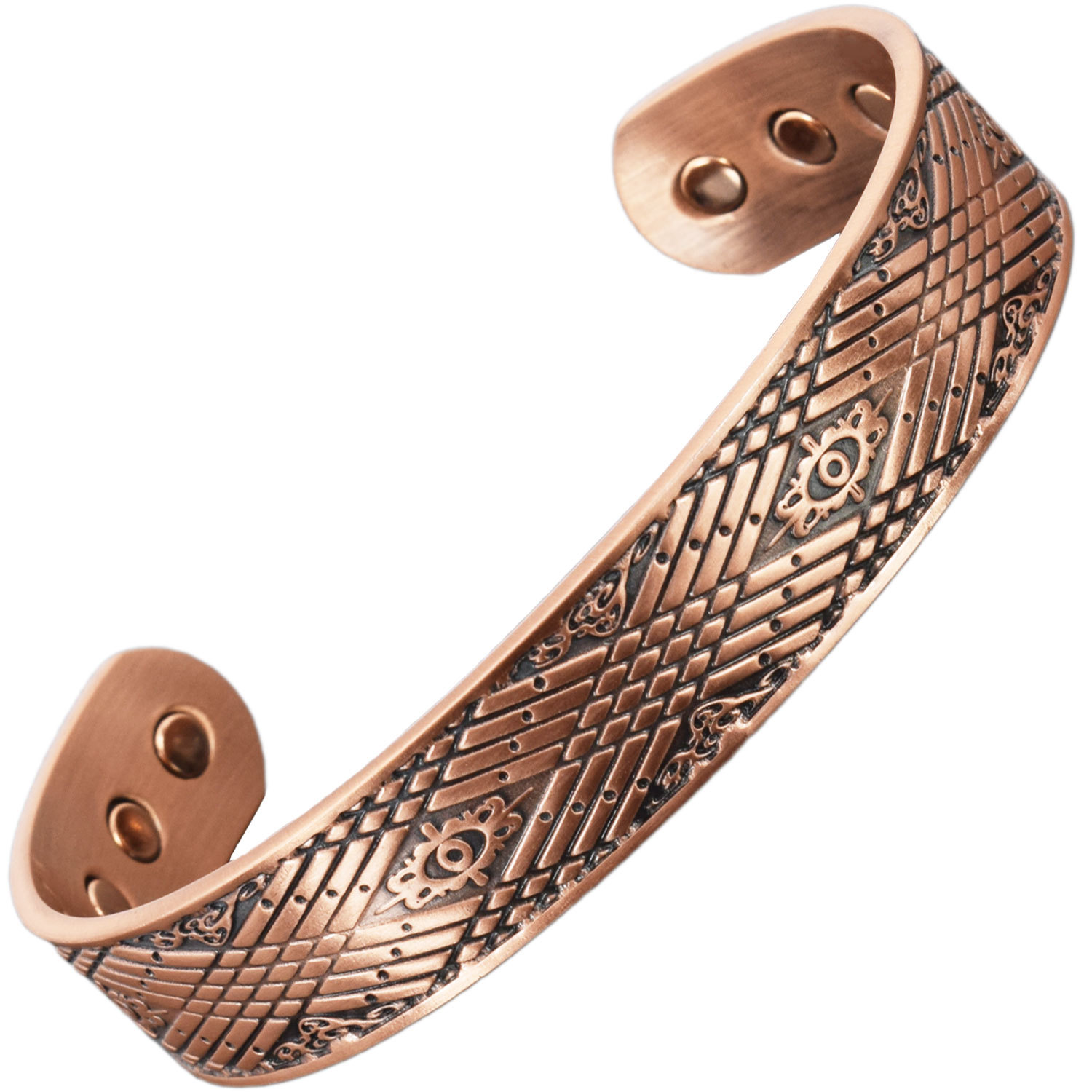 Wide Copper Bracelet for Men XL Arthritis Painful Joints