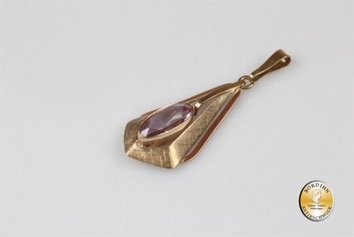 Colgante; 8K Oro, con Amatista - Imagen 4 de 6