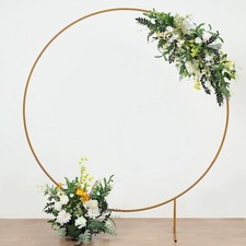 7 ft GOLD Balloon Circle Metal Frame Wedding Arch BACKDROP STAND Party Events