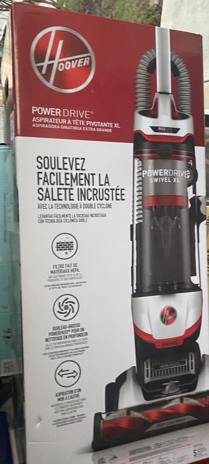 Hoover Power Drive Swivel XL UH75110 Vacuum Cleaner w/ MAXLife HEPA