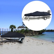 Yacht Boat Cover 11- 22FT Anti-UV Marine Trailerable Canvas Boat Accessory Multi