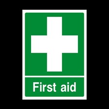 First Aid Notice A5 150x200mm Rigid Plastic Sign - Emergency Health (FAID22)