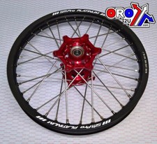 19x2.15 WHEEL HON GLOSS BLACK/GLOSS RED, GLOSS BLACK RIM / GLOSS RED HUB MX-9120