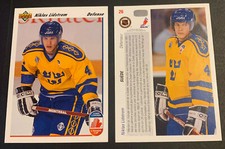 1991-92 Upper Deck Hockey Rookie Card #26 Niklas Lidstrom RC Sweden Canada Cup