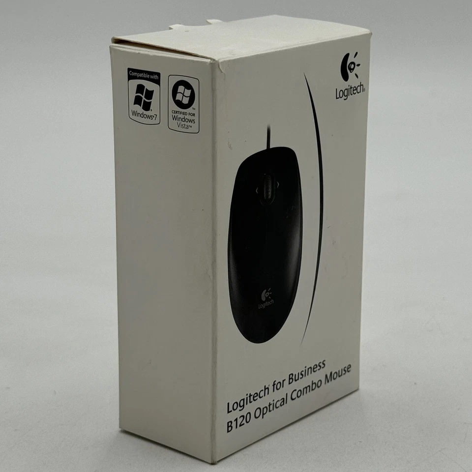 Logitech B120 USB Optical Wired Scroll Mouse (Black)( 910-0018002) Combo Optical - Image 2 of 4