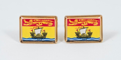 Neuf Brunswick Drapeau Boutons Manchette Canada Canadien Province Nord Américain - Photo 1 sur 2