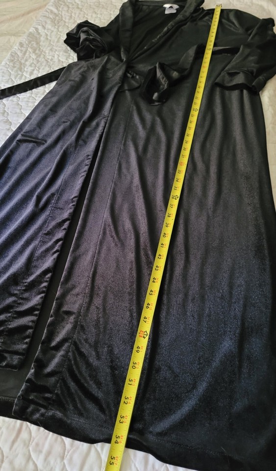 Women's Black Velvet Gilligan & Omalley Long Robe Dressing Gown