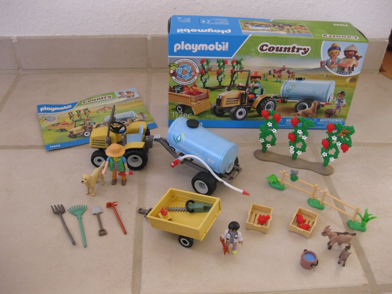 Playmobil COUNTRY 71441,71442,71443Bauwagencafè,Traktor, Gemüsegarten