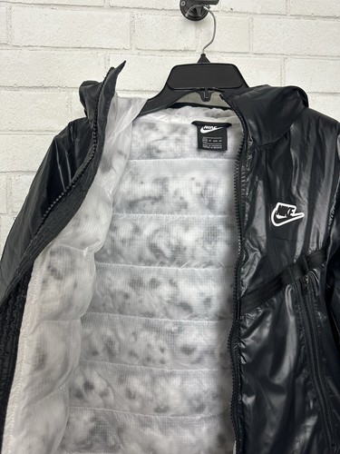 Nike Mens Synthetic Windrunner Puffer Hoody Jacket CZ1508-010 Size XS Black - Picture 6 of 10