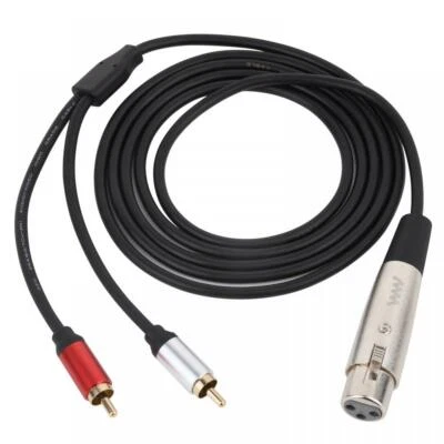 INNOV8 XLR Female to 2x Phono RCA Male Plug Y Splitter Cable 1.8m