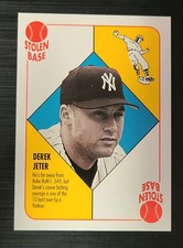 2002 Topps Derek Jeter Stolen Base Blue Back New York Yankees 
