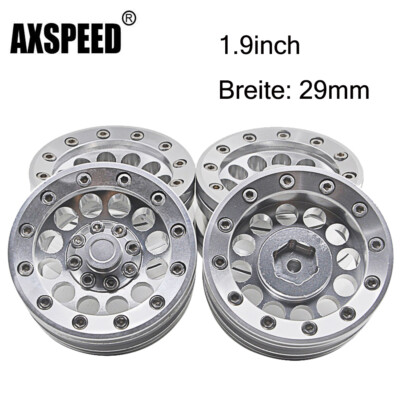 4XMetal 1.9'' Felgen Beadlock Wheel Rims für Axial SCX10 D90 D110 1:10 RC Crawler
