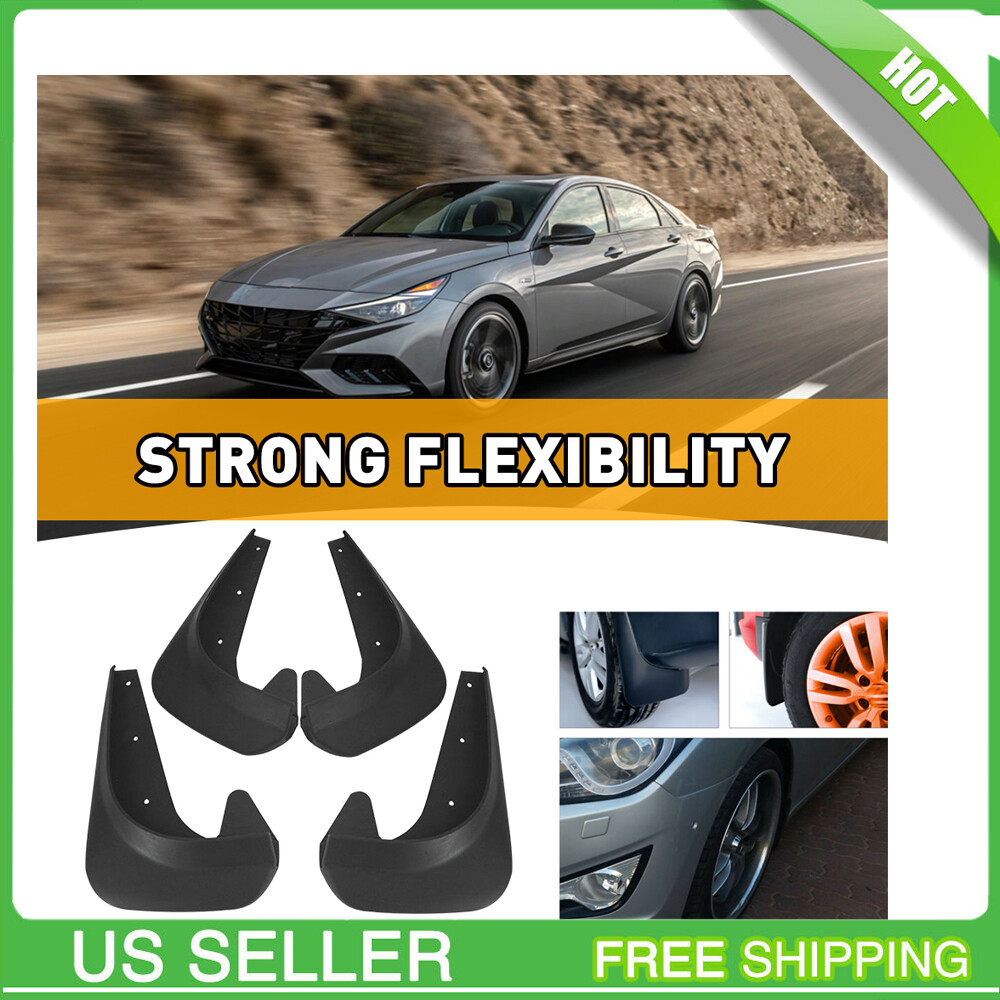 4x Car Mud Flaps Splash Guards for Front&Rear Auto Universal Accessories Black