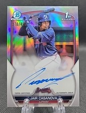 2022 Jair Casanova 1st Bowman Chrome Rookie Auto /499 - Braves