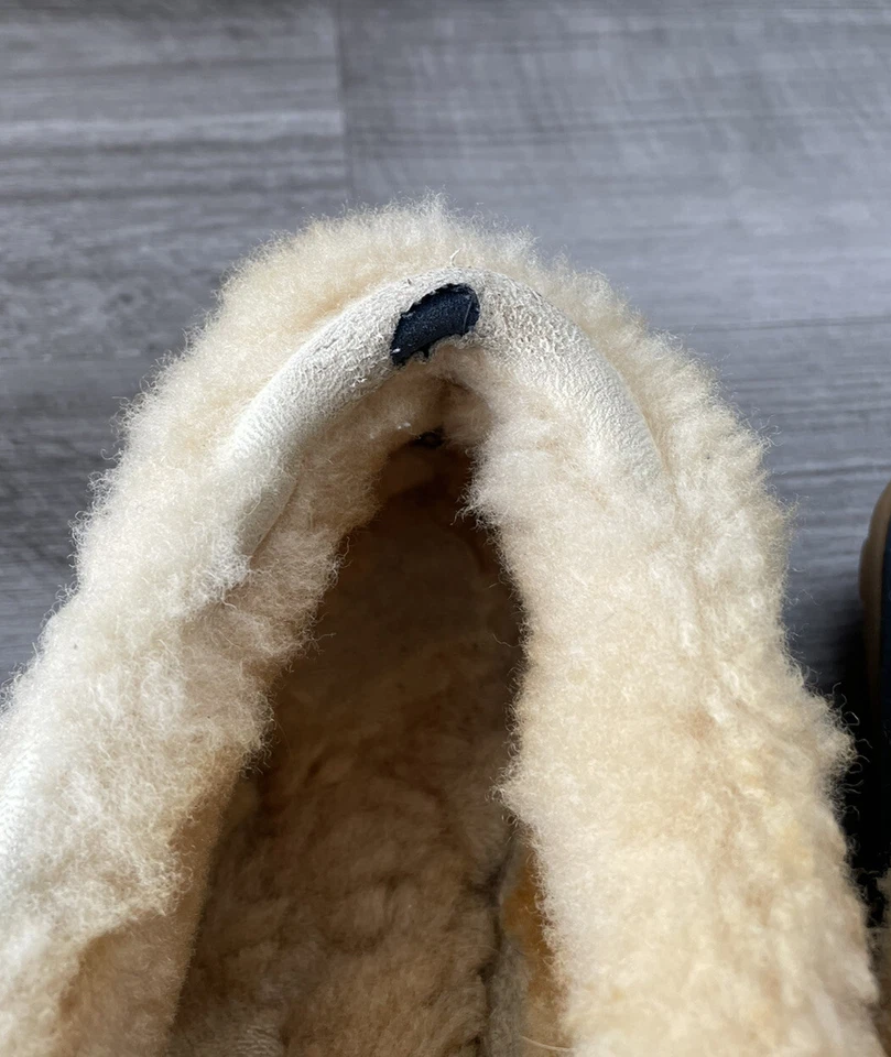 Zapatillas de gamuza de lana de oveja azul marino LL Bean talla 6 suela de goma Foto 2 de 4