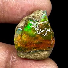 31.30 Cts Natural Ethiopian Opal Rough 22x18mm Huge Untreated Loose Gemstone