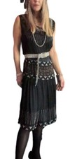 Authentic 1920s Museum Quality Flapper Great Gatsby Glass Beaded Dress
