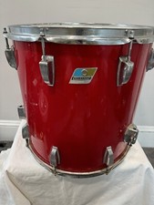 VINTAGE LUDWIG 1970  s 16  X 16  FLOOR TOM, BRILLIANT RED 
