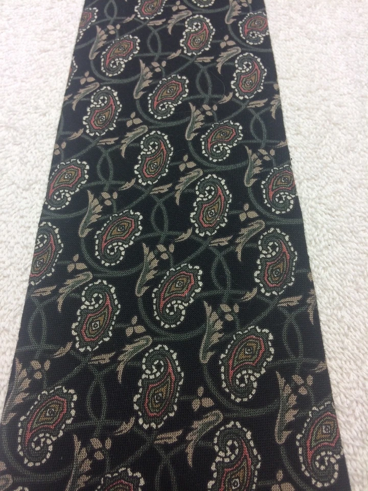 TANGO CORBATA HOMBRE NEGRO CON MARRÓN VERDE ROJO 4 X 56 Foto 3 de 4