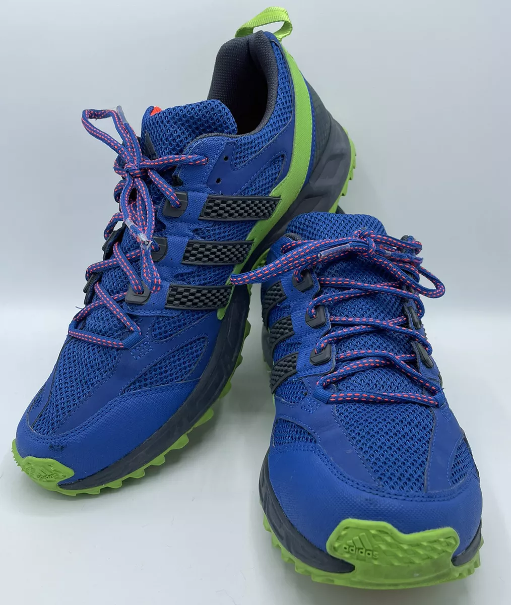 Adidas Kanadia 5 Q33513 Shoes Running Men&#039;s Size 13 blue green orange eBay