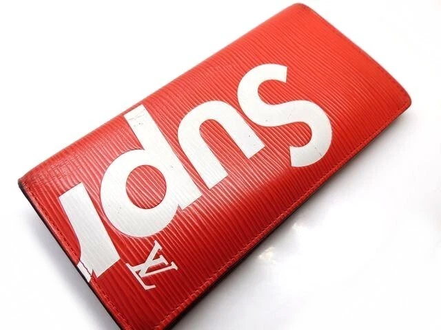 Louis Vuitton x Supreme Brazza Wallet Epi Red