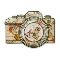 Recycl-Patch Kamera - AufnäHer, BüGelbild, AufbüGler, GrößE: 6,1 X 4,5 Cm