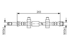 BOSCH 1987476320 Bremsschlauch 243 mm für VW CALIFORNIA T5 CAMPER MULTIVAN