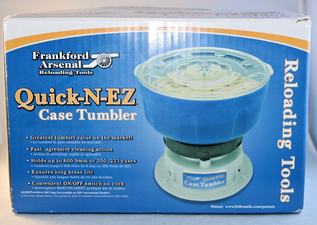 FRANKFORD ARSENAL QUICKNEZ BRASS CLEANER CASE TUMBLER FOR 600 9MM 350