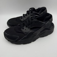 Nike Huarache Run Sneakers All Black Athletic Shoes Youth Size 6.5Y