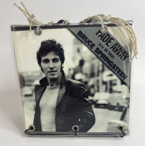 Vinyl Record Cover Bruce Springsteen Fade Away Recycled Purse - Afbeelding 1 van 9