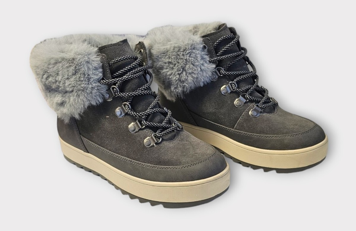 Koolaburra UGG Advay Women's Comfy Fur Winter Grey Suede Leather