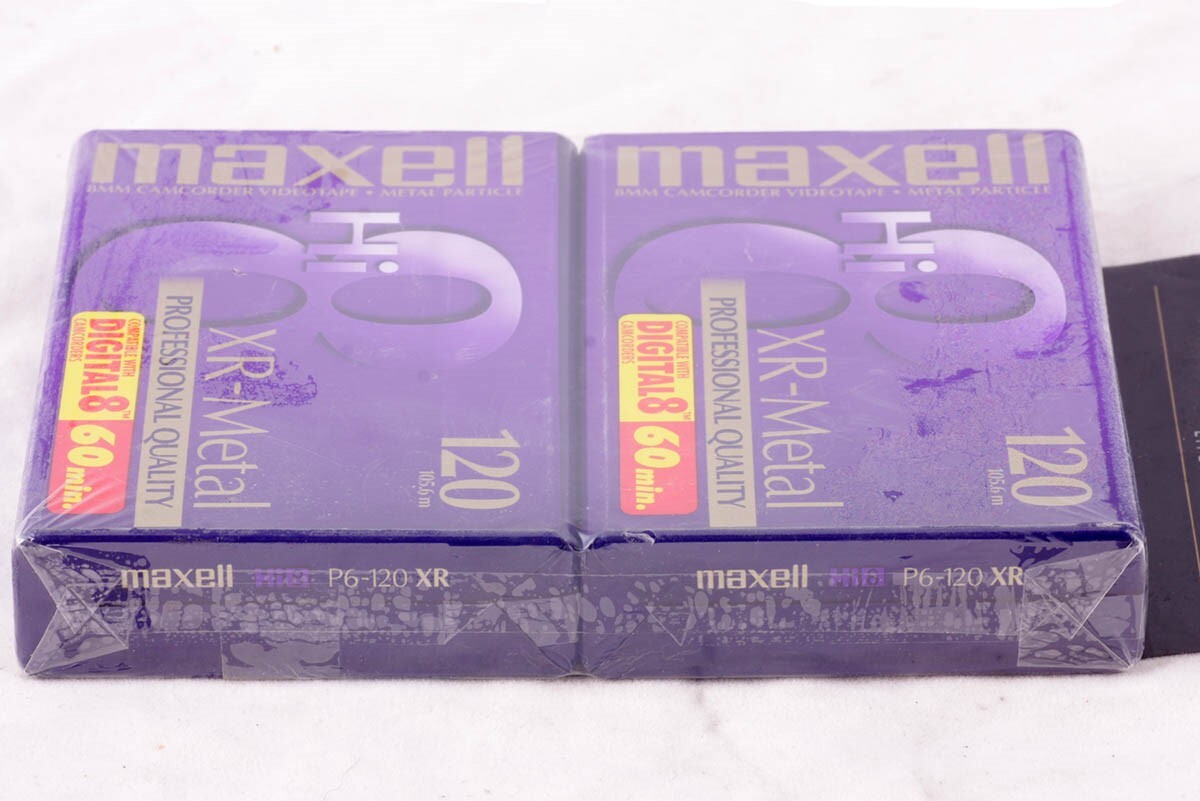 Hello 8 8mm Tape Player Maxell Hi-8 XR-Metal 120 Minute Video Tapes - 2 Pack ...