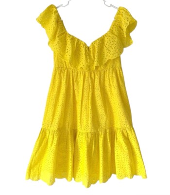 Lilly Pulitzer ASTERIA DRESS  Yellow Daisy  Dreams EYELET pocket SZ 00 New $238