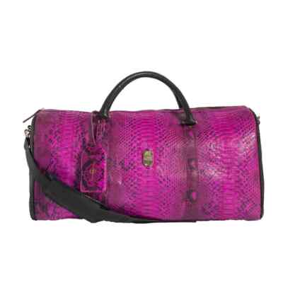 Giovanna Barrios Python Duffle Bag