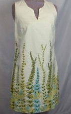 Dress Ivory Multi Color Floral Print Size 2 Classic
