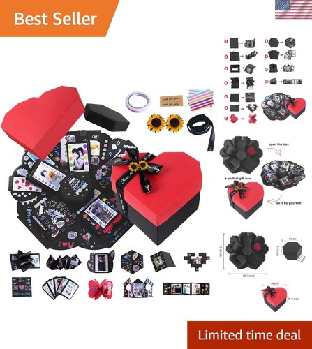 Love Explosion Box DIY Scrapbooking Set Handmade Photo Album, Gift Box for Ma...