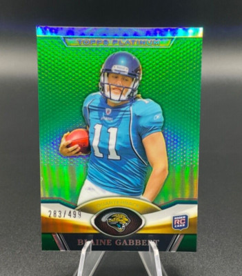 2011 Topps Platinum Green Refractor /499 Blaine Gabbert #50 Rookie RC Jaguars